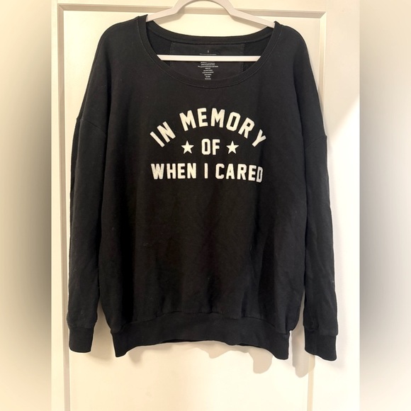 torrid Sweaters - torrid Black Crewneck Sweatshirt with White Graphic